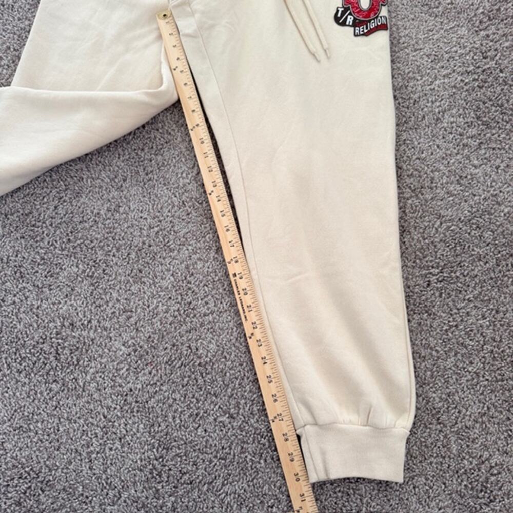 True Religion EMB Patch HS Jogger Cream Pockets Drawstring Women's XXL/2TG NWT - Picture 11 of 15